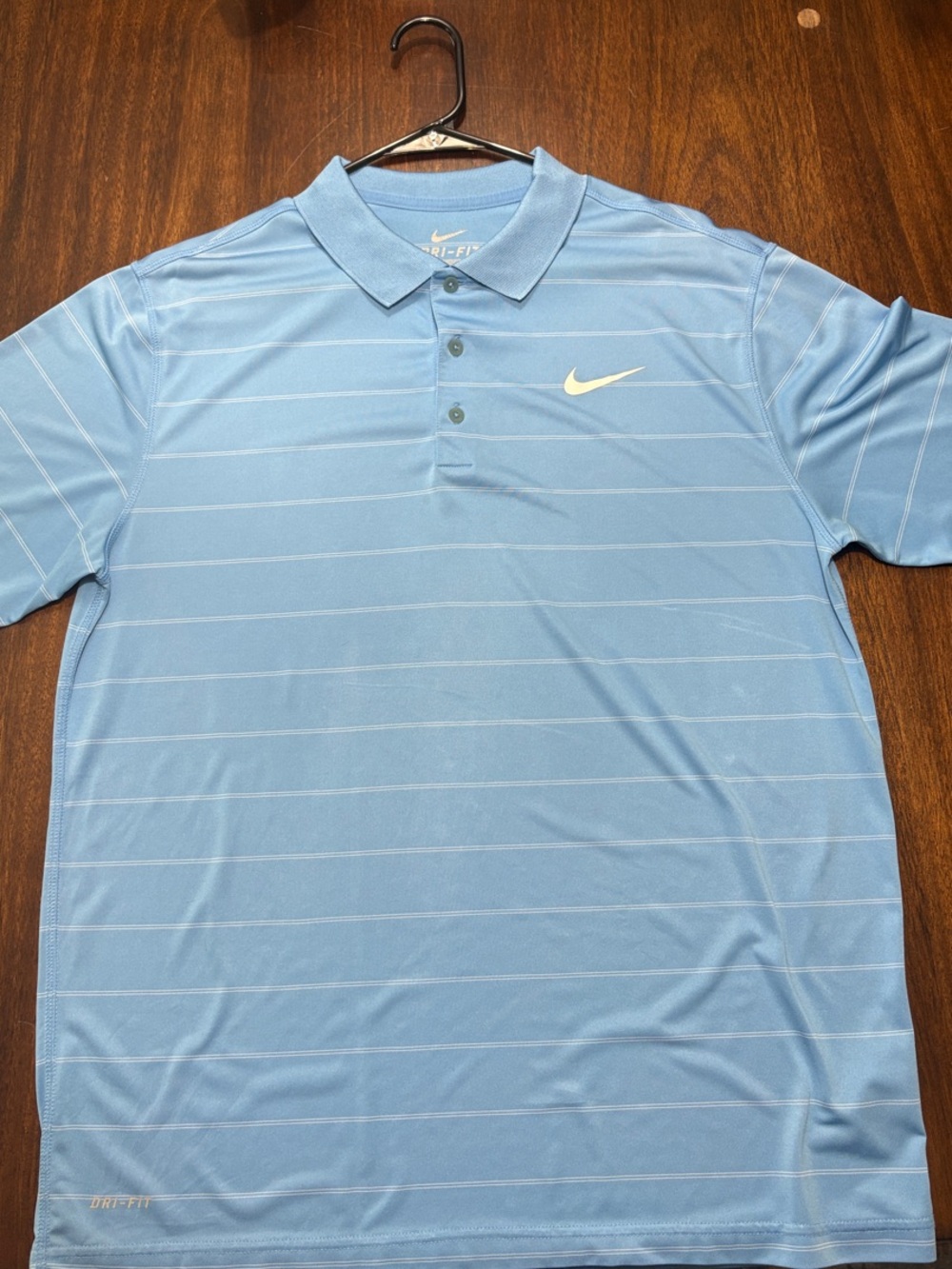 Nike Light Blue Polo with White Swoosh